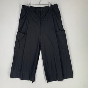 COS Black Wide-Leg Cropped Pants